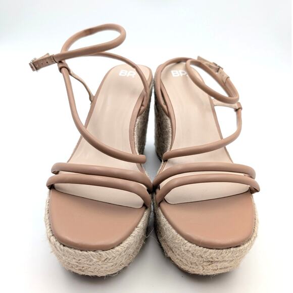 BP. Cohan Espadrille Platform Wedge Sandal Women's Tan Mocha Size US11M EU42 - Picture 2 of 12